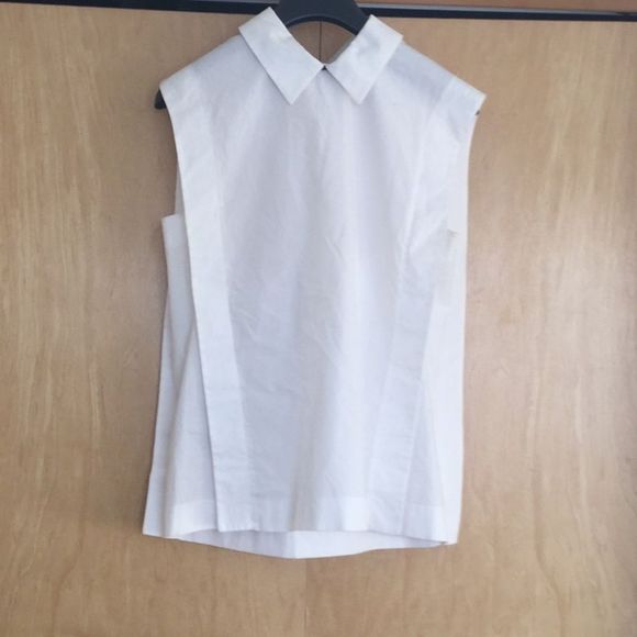 Philosophy Collared Sleeveless Cotton Blouse - Picture 8 of 11